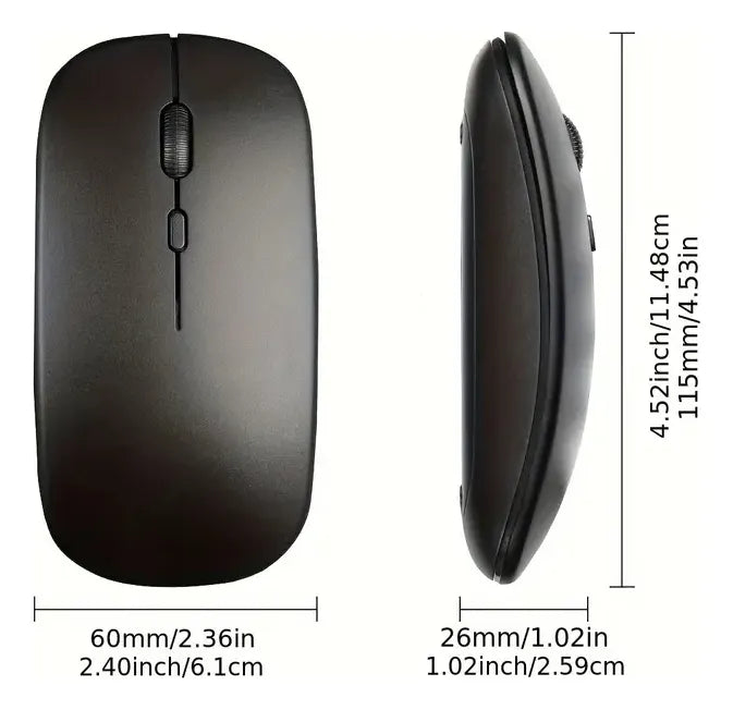 Mouse Slim Inalámbrico Bluetooth Color Negro