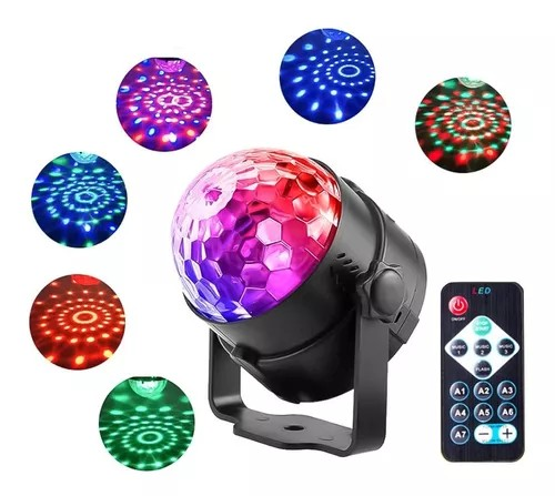 Luz de Escenario Led Cabezal Móvil Genérica Luces Led Bola Party 220v Luces Color Rgb