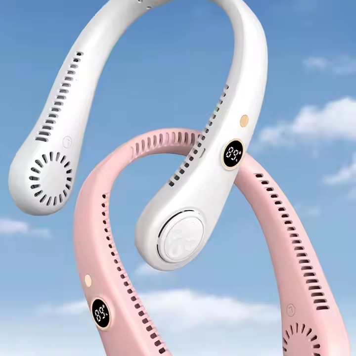 Ventilador portátil sin aspas para cuello, 3 velocidades