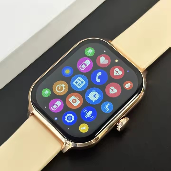 Smartwatch H10 Ultra color de la caja blanco color de la malla beige color del bisel beige diseño de la malla sport.