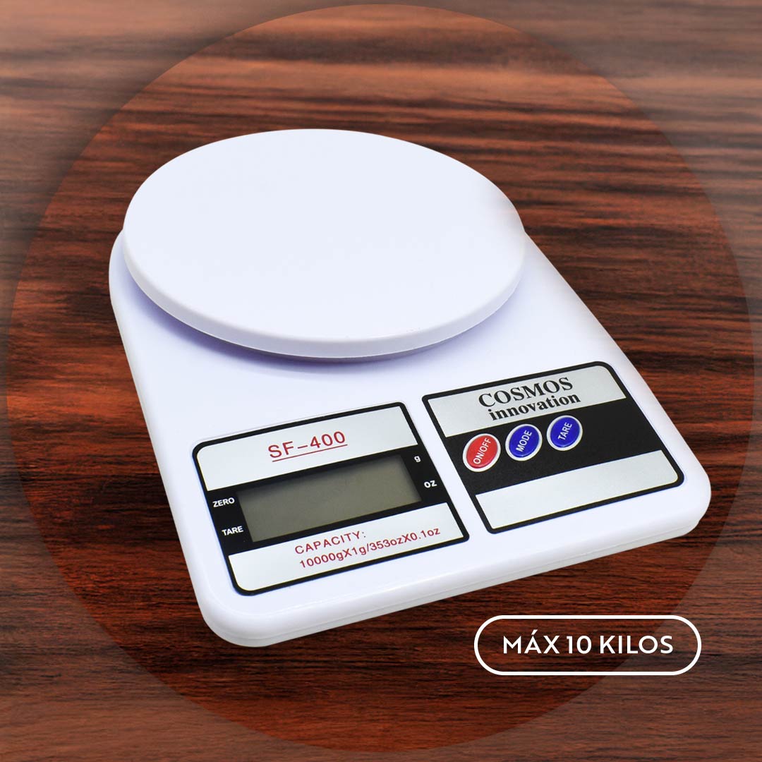 Balanza de cocina digital / hasta 10KG / Blanco