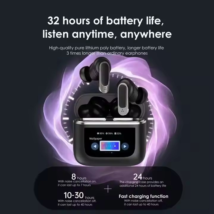Auriculares Inalámbricos V8 con Smart Case / Bluetooth / Pantalla Táctil / Cancelación Ruido