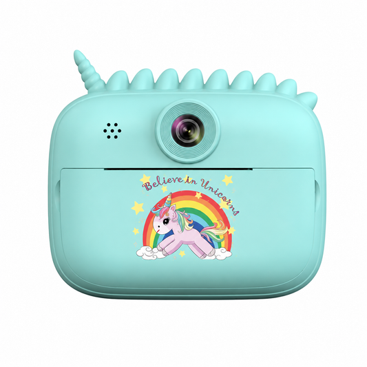 Cámara Digital Instantánea Con Impresora Térmica celeste.