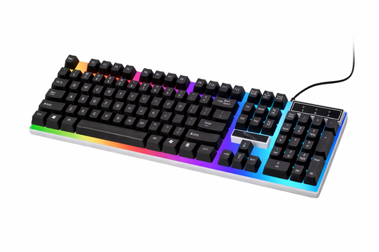 Teclado Numérico Luz Led Negro Inglés Us
