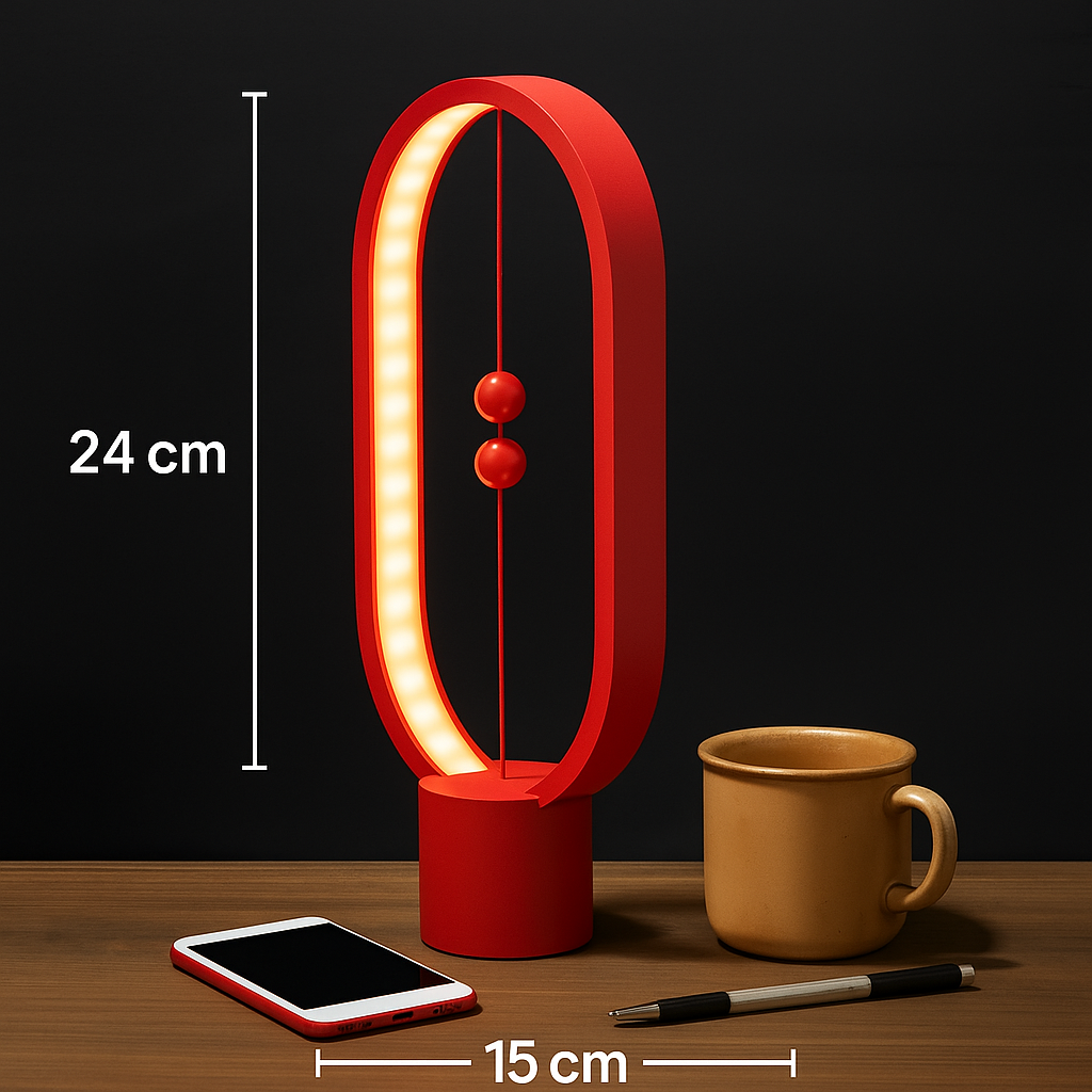 Lampara veladora Magnética / 5W /Conexión USB C / Luz Cálida / Roja o Negra