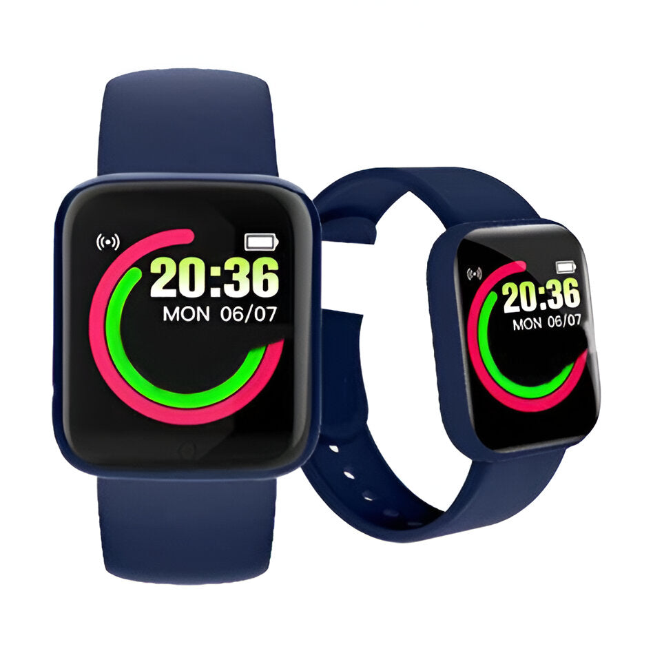 🕒 Smartwatch Otec D20 – Display 1.3" | Correa TPU Azul Oscuro | Caja Negra
