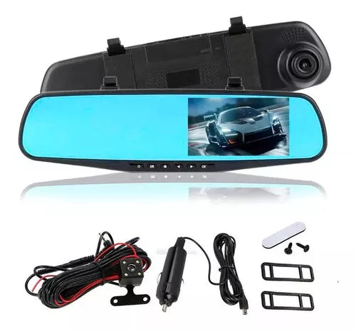 Cámara de espejo retrovisor de auto / 1080P / Sensor de reversa / DVR
