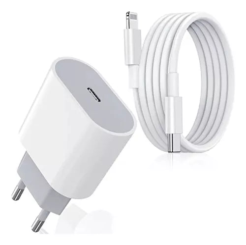 Cargador carga rapida 20w para iphone con cable 1 metro