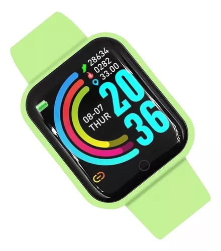 Reloj inteligente D20 smartwatch varios colores y funciones. Verde