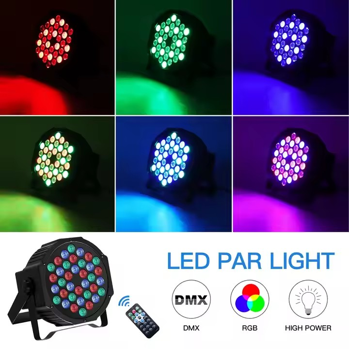 Luz de escenario Led tacho par led 36x1 220v Luces Color Rgb