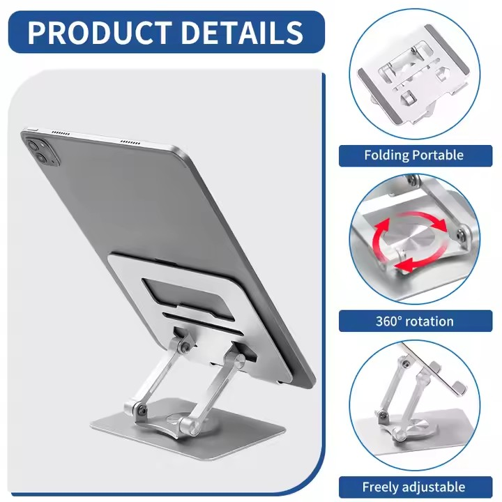 Soporte con rotación para Notebook / Tablet en aluminio