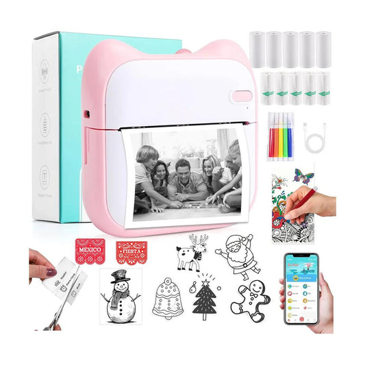 Mini Impresora Térmica + Rollos Autoadhesivo + Obsequios