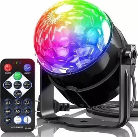 Luz de Escenario Led Cabezal Móvil Genérica Luces Led Bola Party 220v Luces Color Rgb