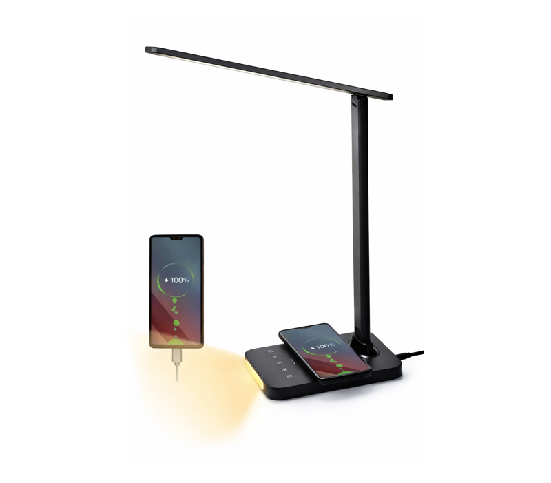 Lámpara De Escritorio Led Cargador Inalámbrico Light Night