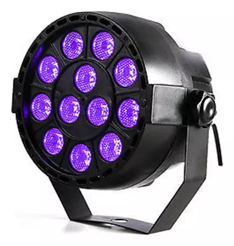 Tacho De Luz Negra Led Uv Fluo Mini Dmx 12 Luces