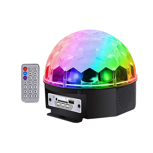 Bola de luces colores parlante bluetooth con pendrive y control