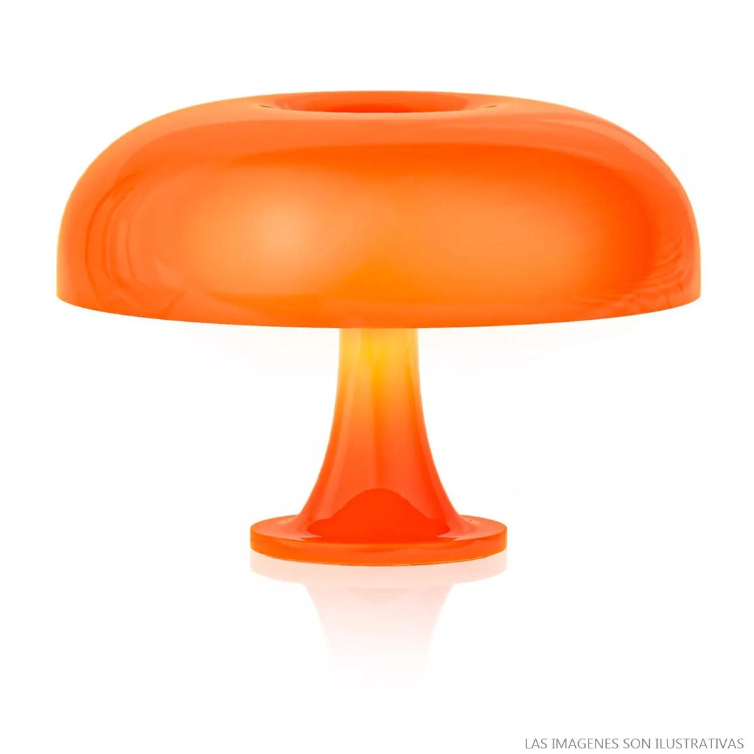 Lampara Hongo Mushroom / Estilo Retro / Simil Vidrio Naranja / luces LED A+