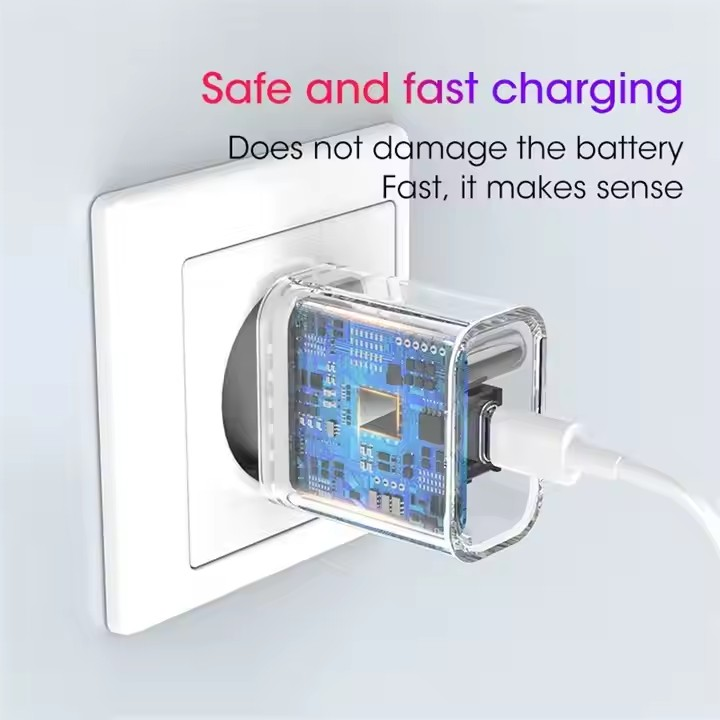 Cargador carga rapida 20w para iphone con cable 1 metro
